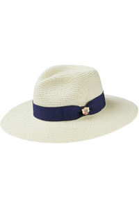 2023 Alan Paine Emelle Straw Fedora Hat ESFH1 - Natural / Navy